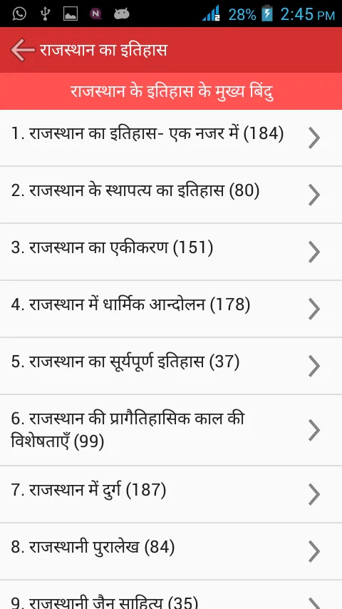 Rajasthan History GK | Indus Appstore | Screenshot