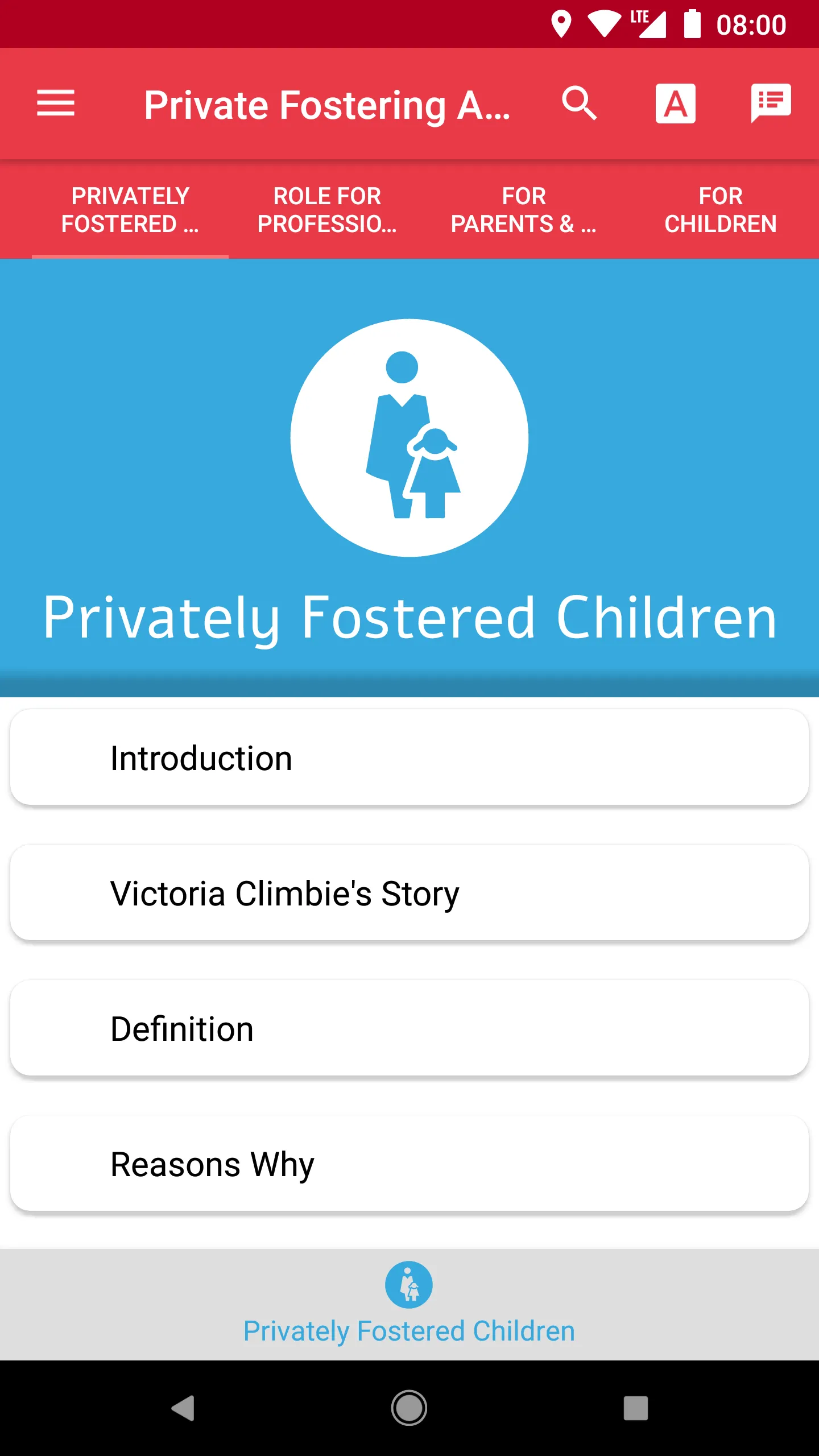 Private Fostering Awareness | Indus Appstore | Screenshot