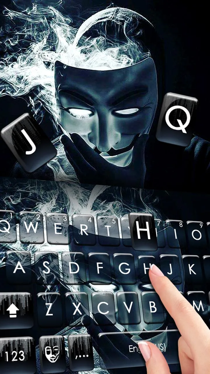 Anonymous Smoke Keyboard Theme | Indus Appstore | Screenshot