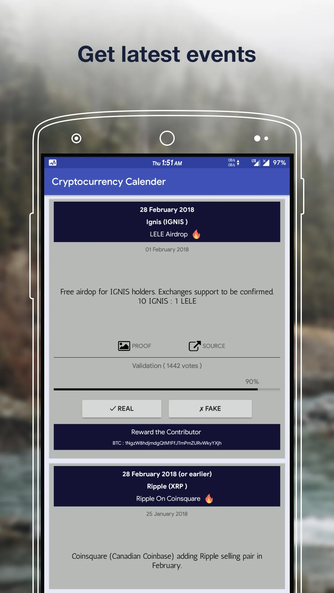 Cryptocurrency Calendar | Indus Appstore | Screenshot