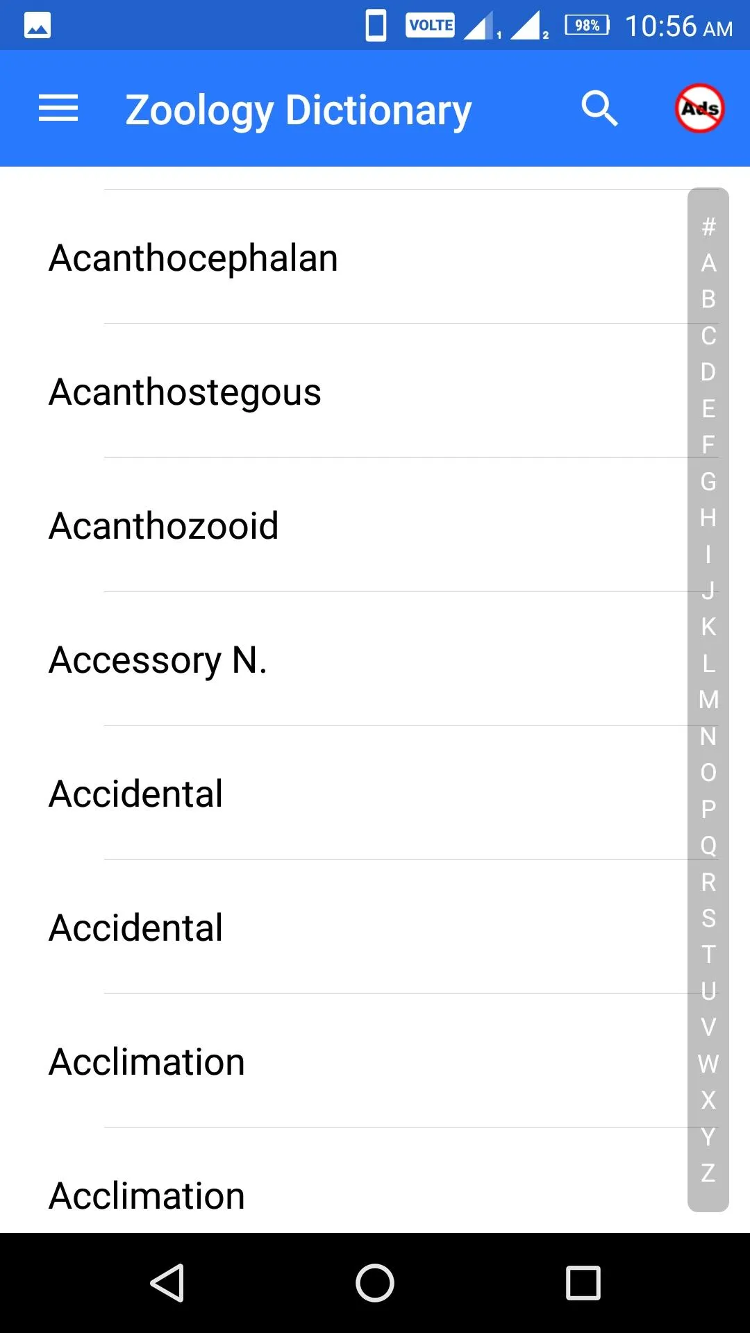 Zoology Dictionary | Indus Appstore | Screenshot