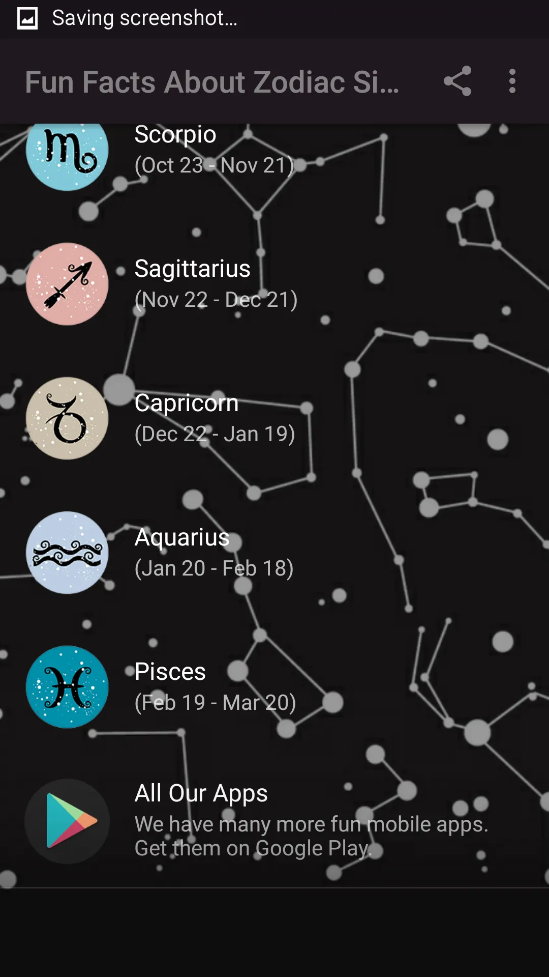 Fun Facts About Zodiac Signs | Indus Appstore | Screenshot