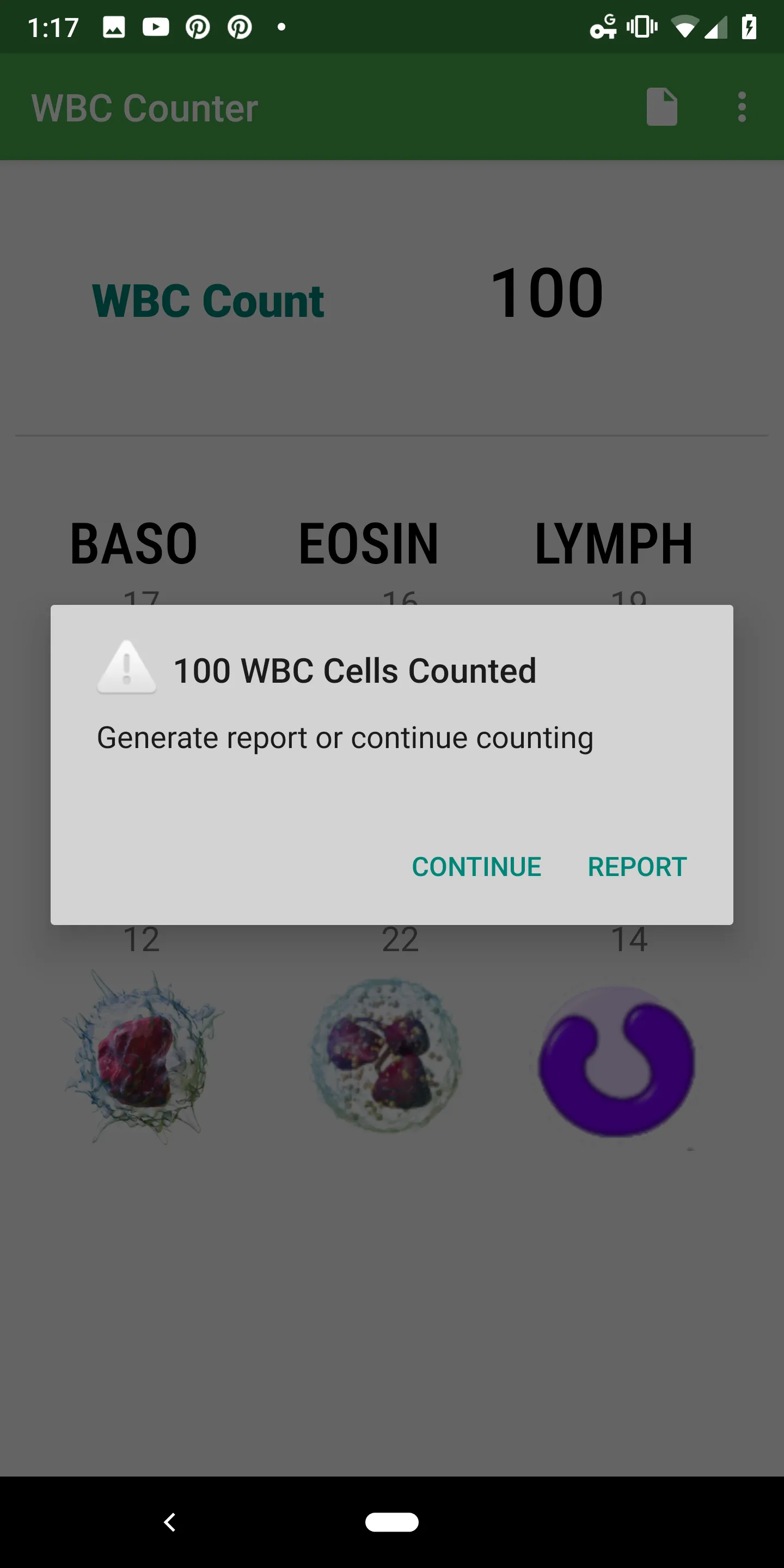 WBC differential counter | Indus Appstore | Screenshot