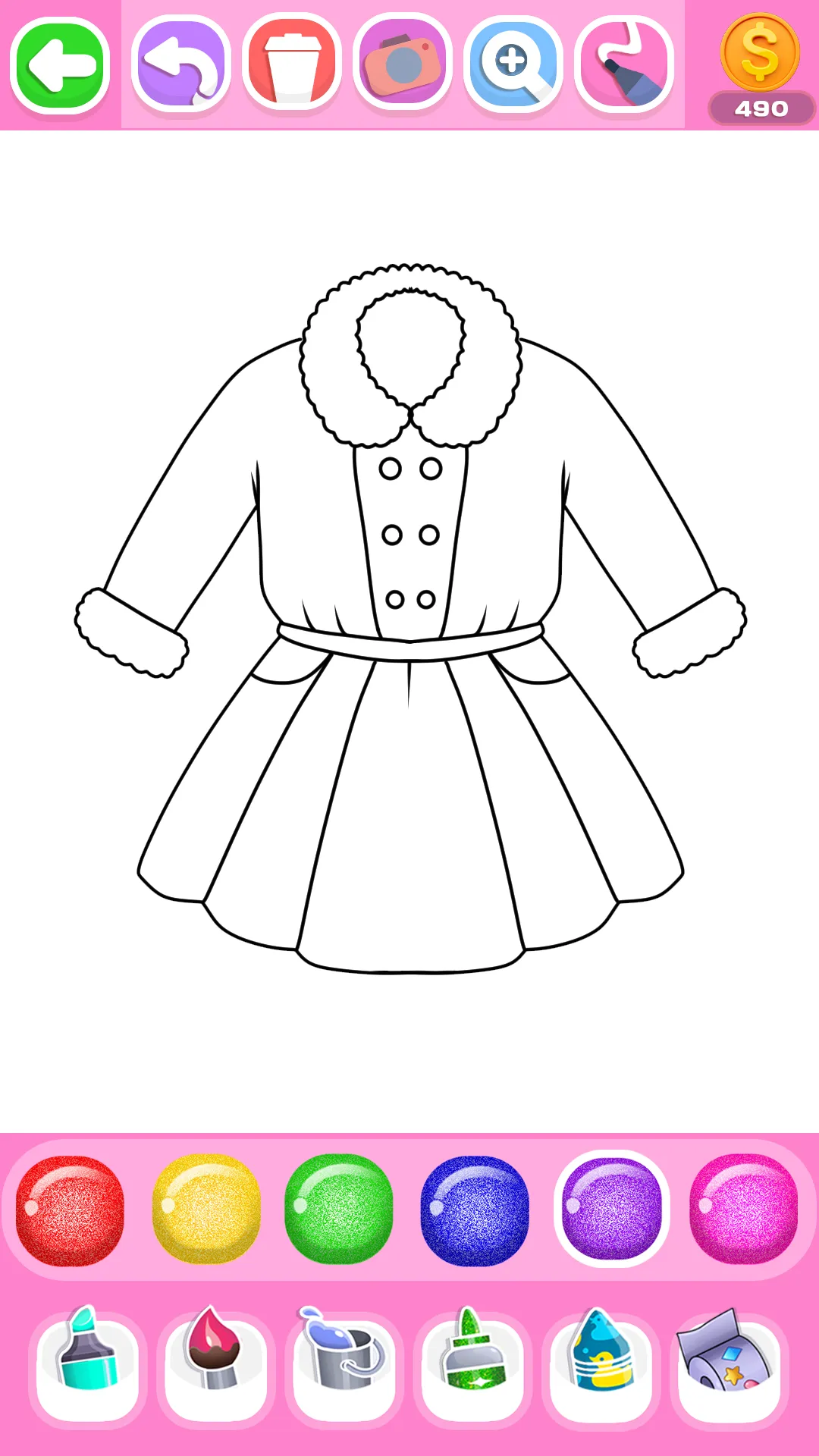 Dress Coloring Game Glitter | Indus Appstore | Screenshot