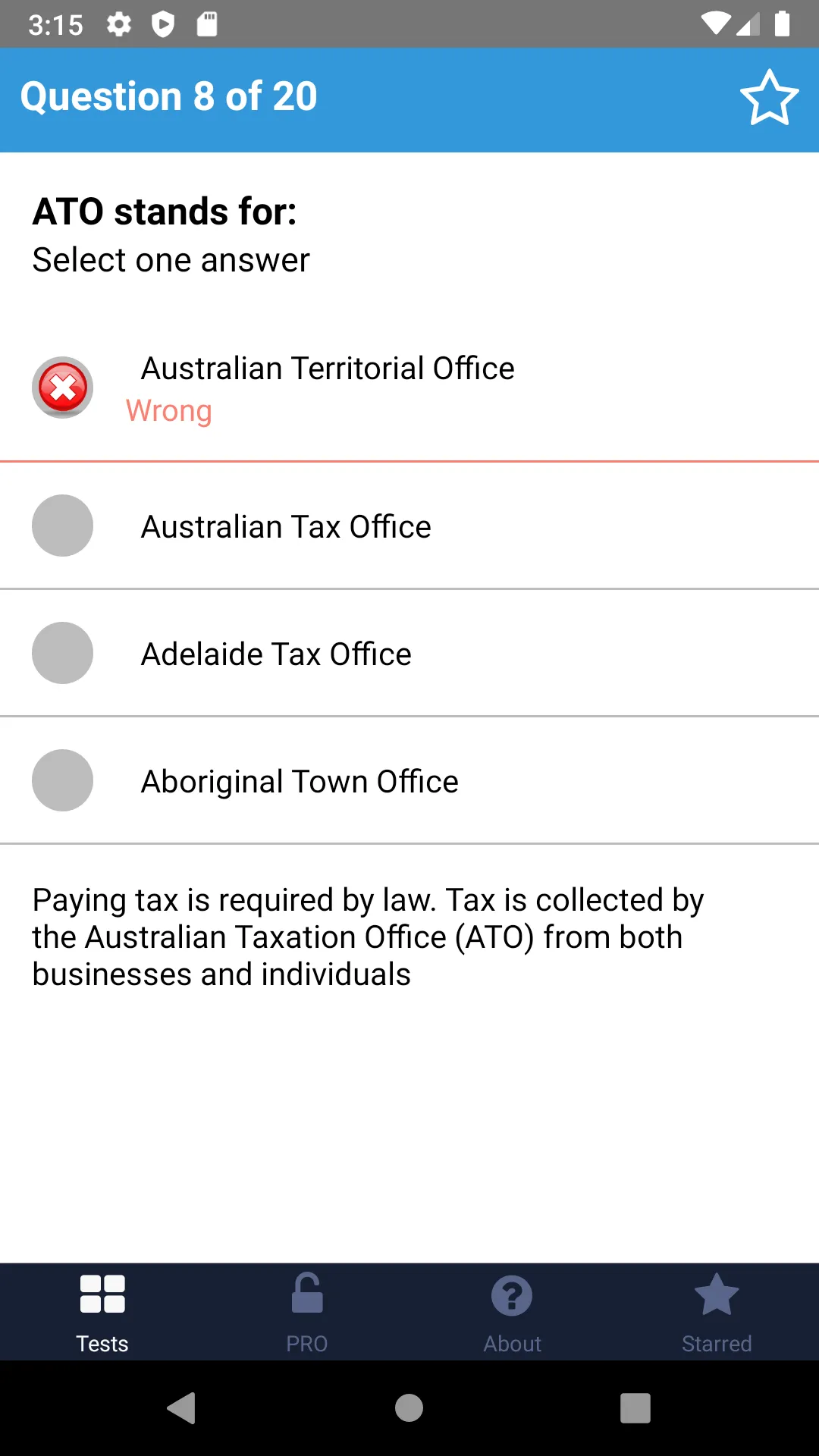 Australian Citizenship Test | Indus Appstore | Screenshot