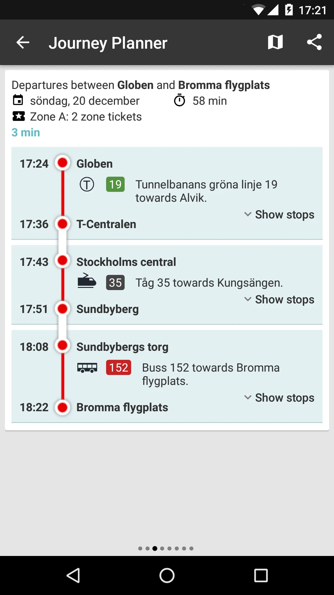 SL Stockholm Commute | Indus Appstore | Screenshot