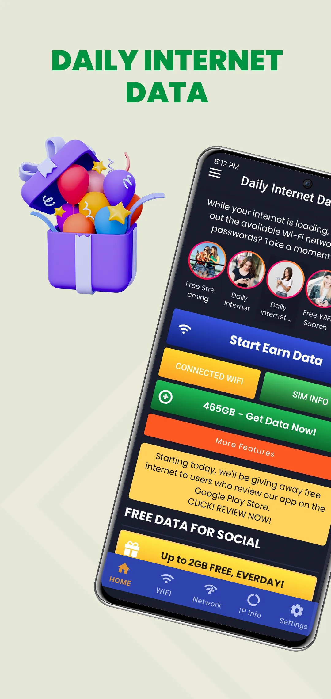 Daily Internet Data 50 GB MB | Indus Appstore | Screenshot