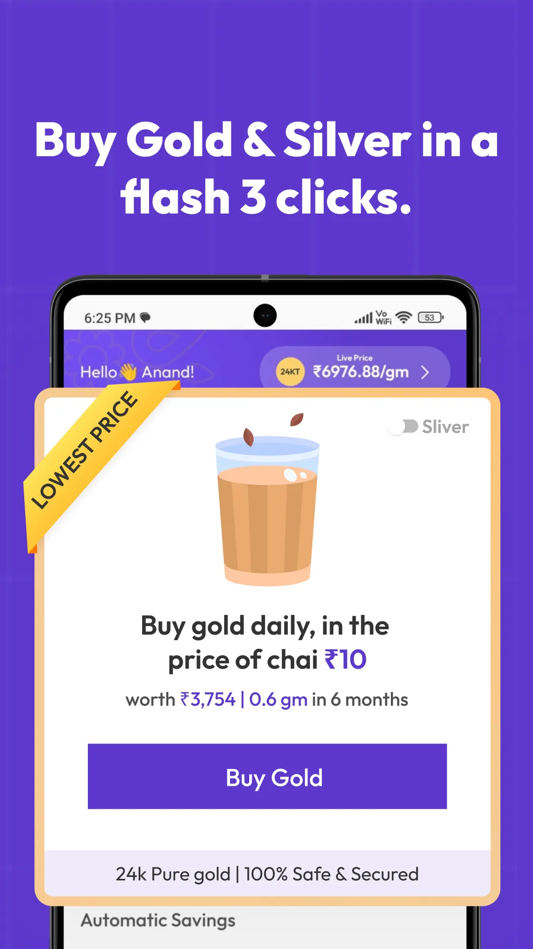 Aura - India's Gold Saving App | Indus Appstore | Screenshot
