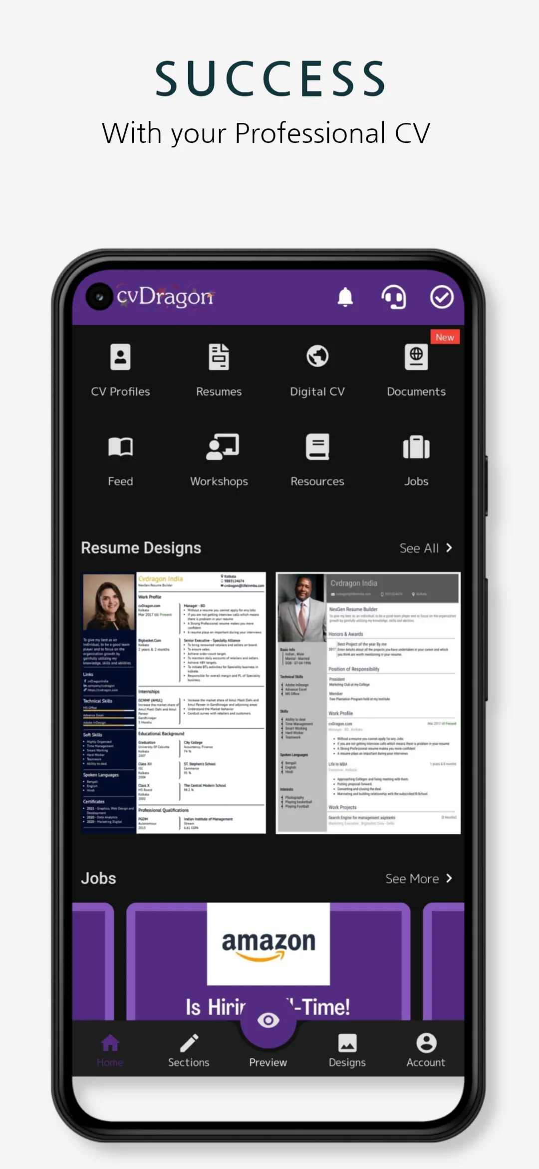 cvDragon Resume App: Create CV | Indus Appstore | Screenshot