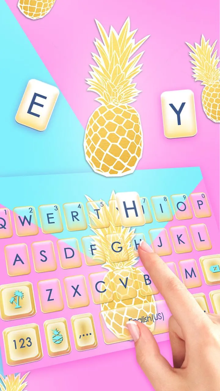 Gold Pineapple Keyboard Theme | Indus Appstore | Screenshot