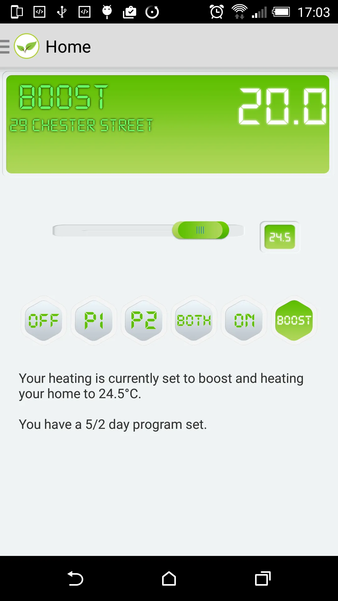 Home Automation Remote Heating | Indus Appstore | Screenshot