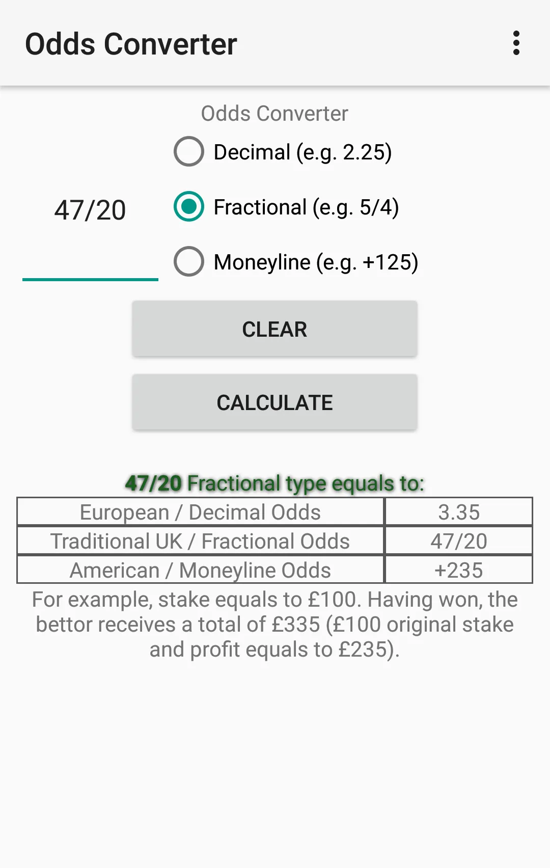 Odds Converter | Indus Appstore | Screenshot