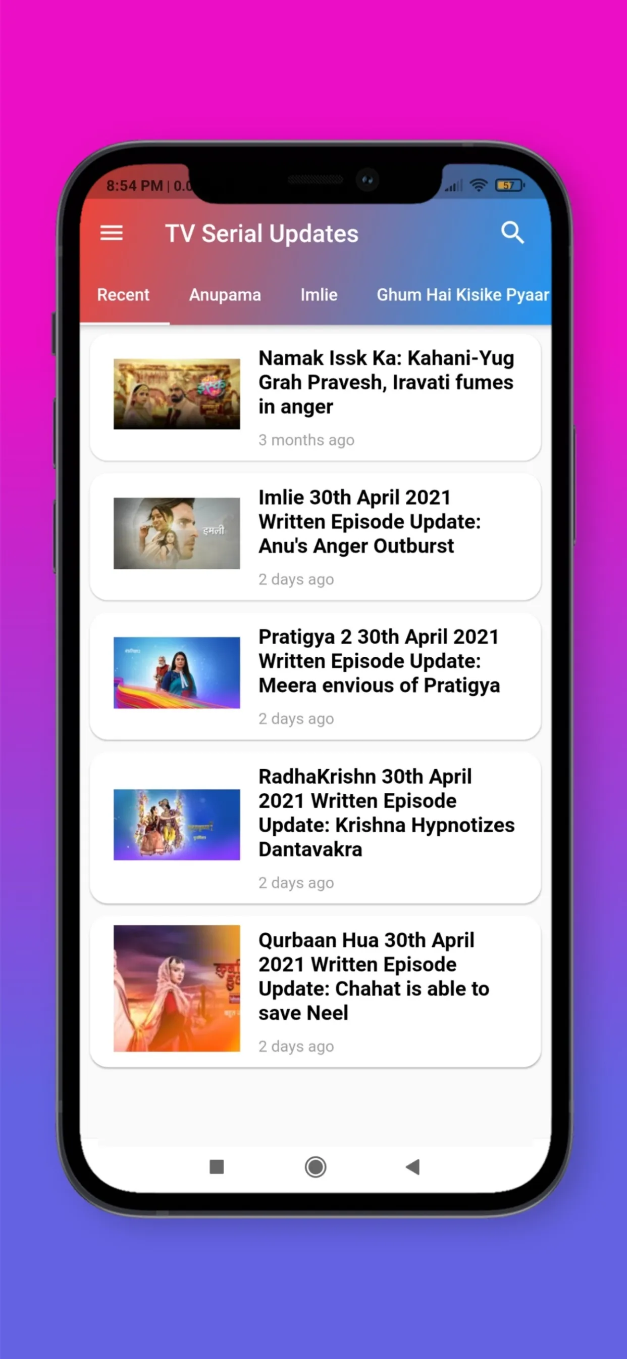 TV Serial Updates | Indus Appstore | Screenshot