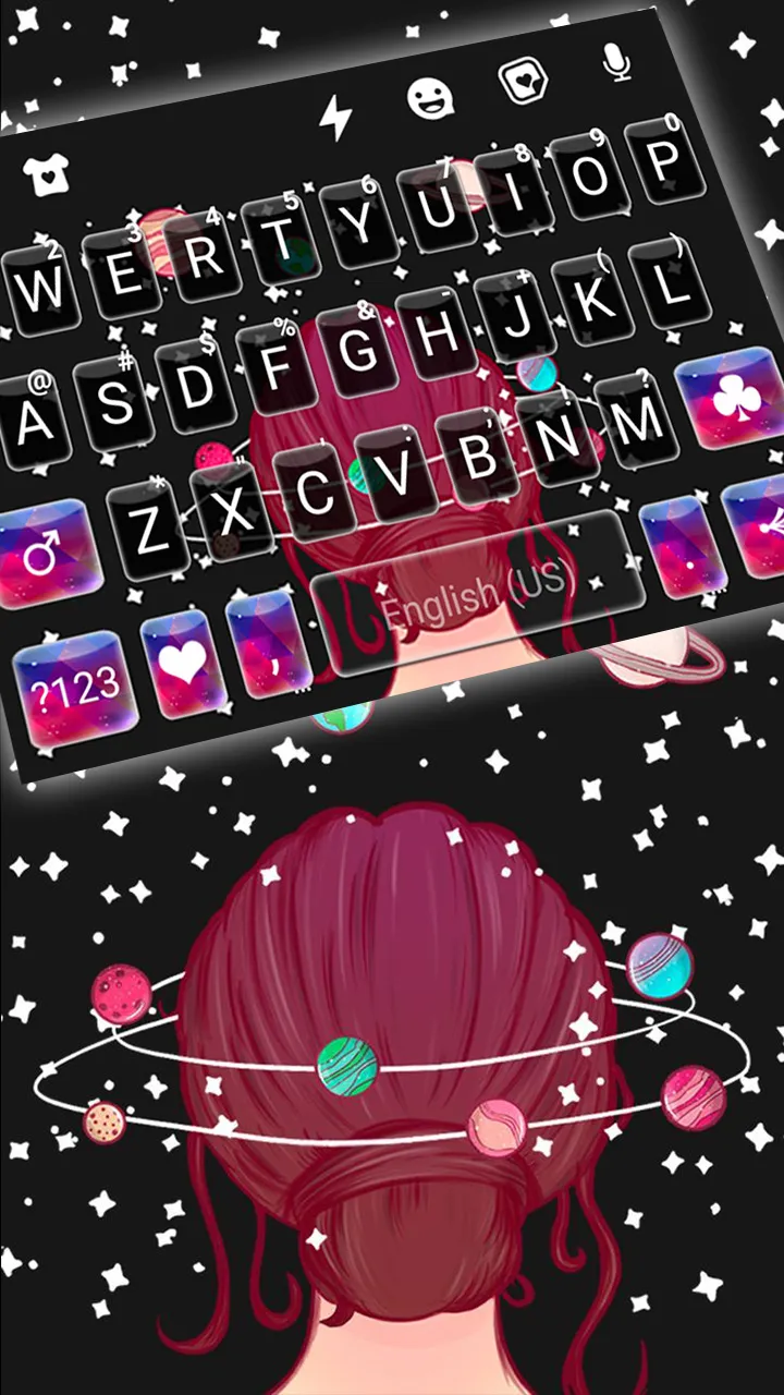 Girl In Universe Keyboard Back | Indus Appstore | Screenshot