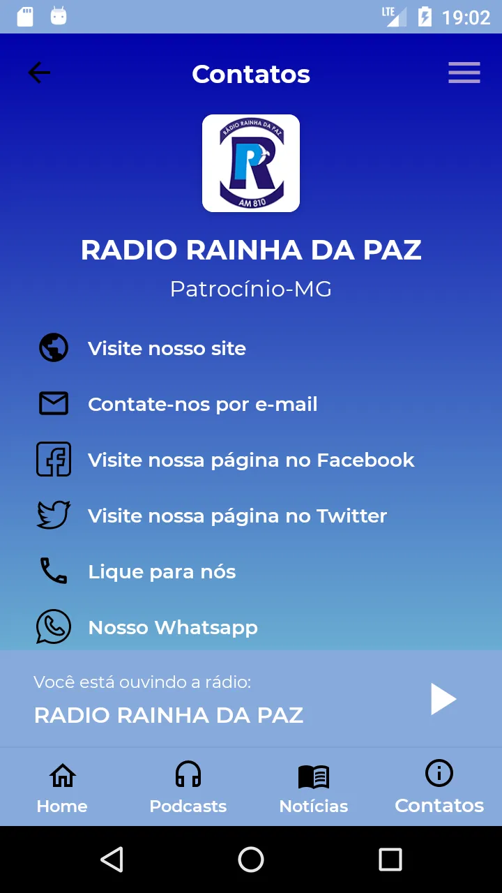 Rádio Rainha da Paz | Indus Appstore | Screenshot