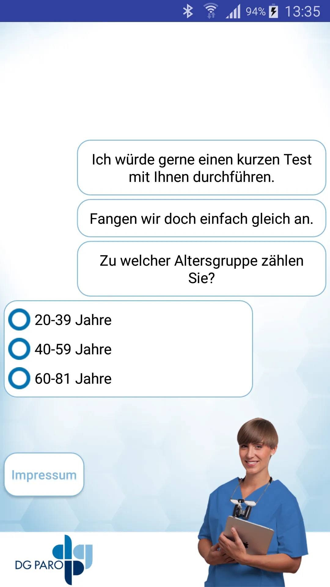 DGP - Parodontitis Selbsttest | Indus Appstore | Screenshot