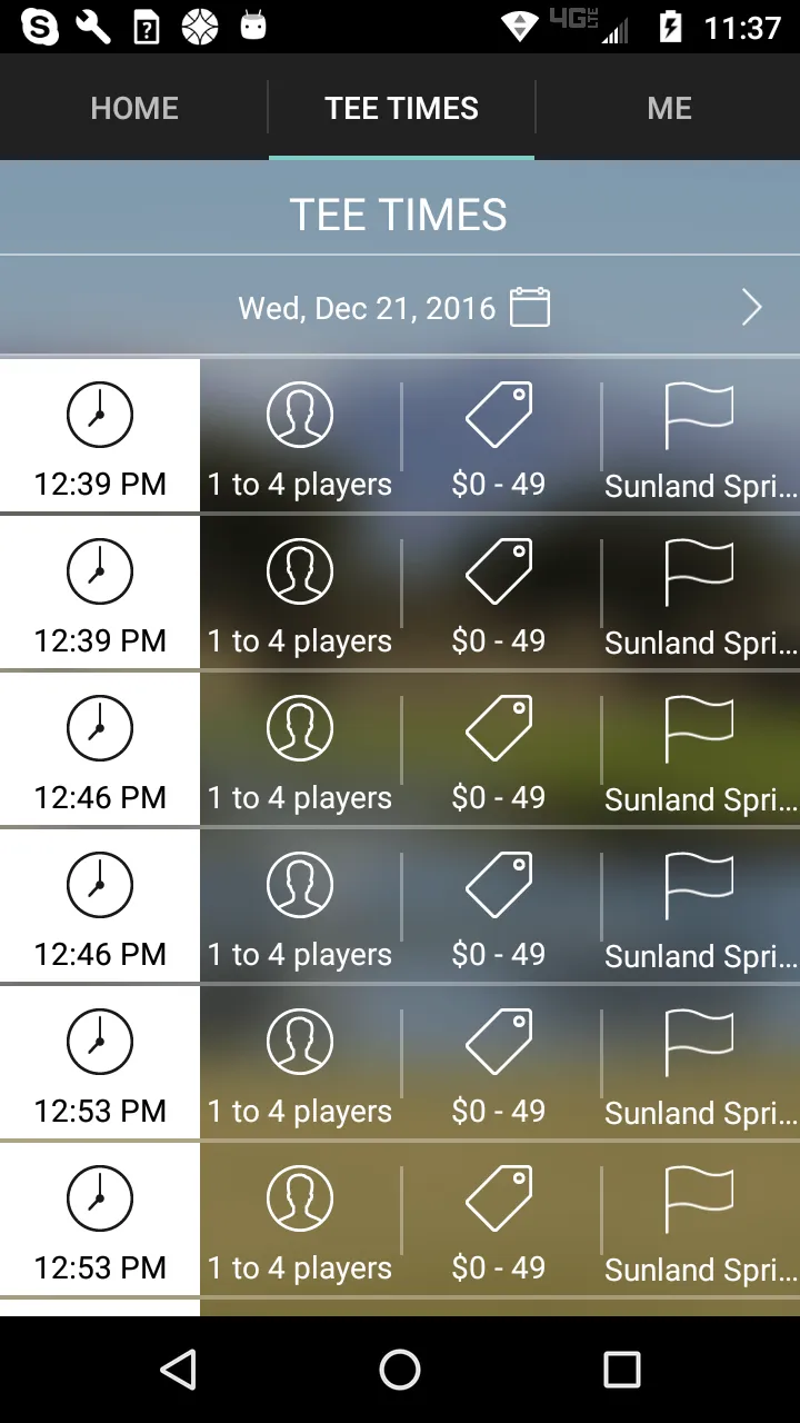 Sunland Springs Golf Tee Times | Indus Appstore | Screenshot