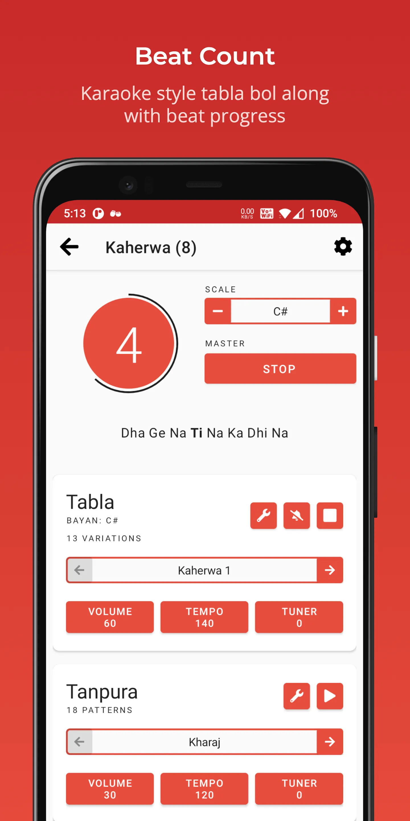 Rhythm with Tabla & Tanpura | Indus Appstore | Screenshot