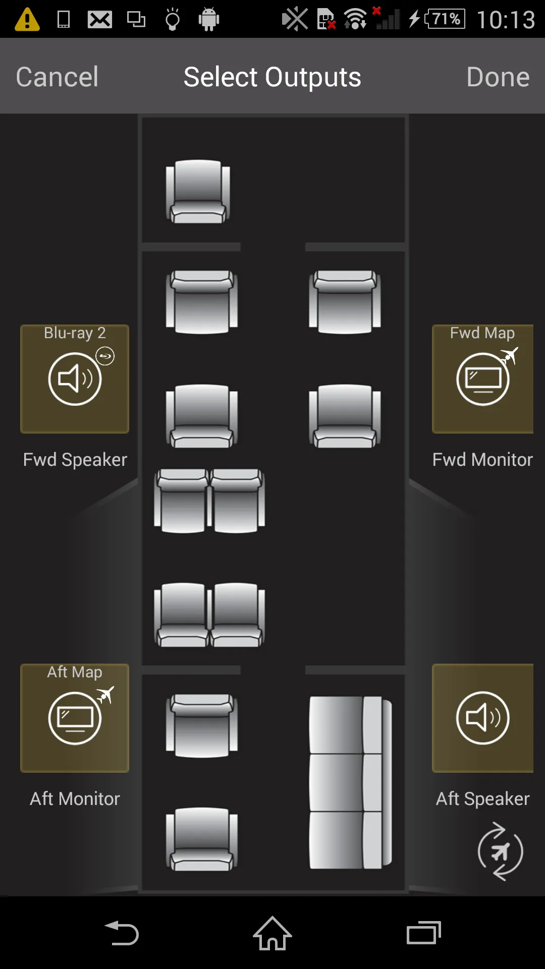 Bombardier Cabin Control | Indus Appstore | Screenshot