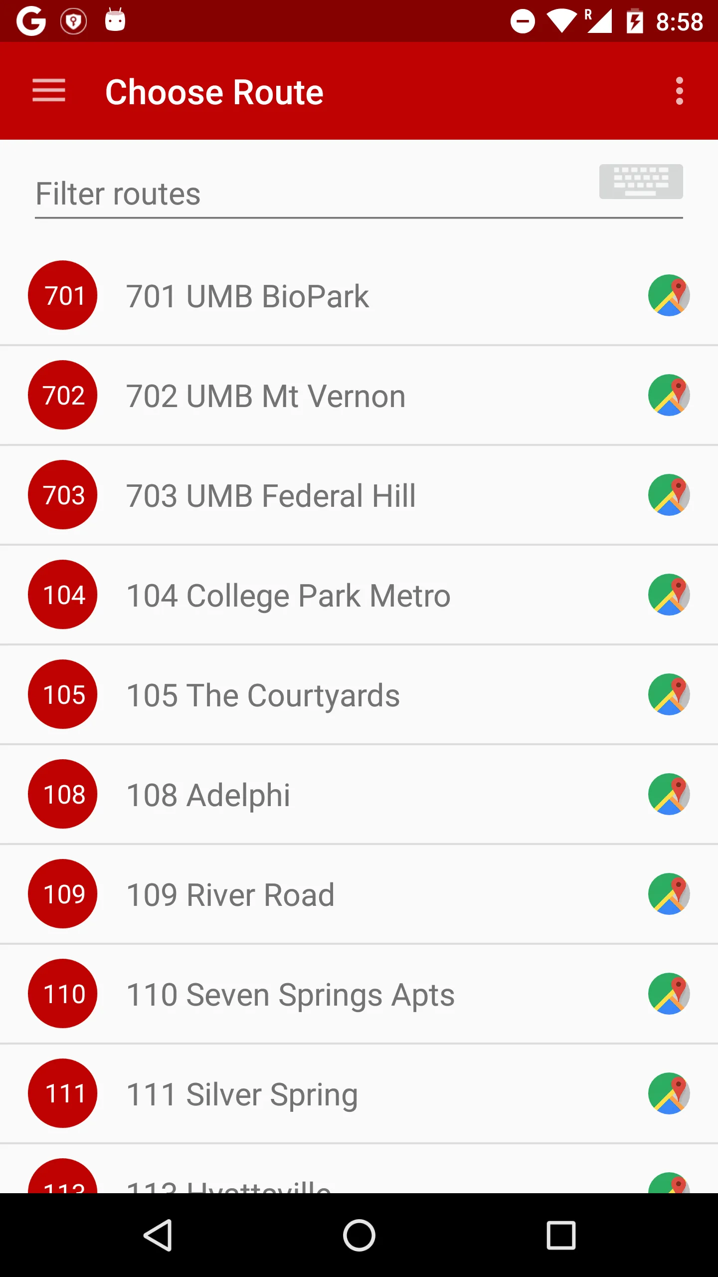 UMD Shuttle | Indus Appstore | Screenshot