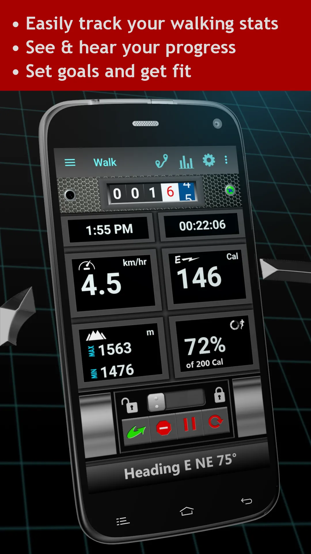 Walking Odometer Pro | Indus Appstore | Screenshot