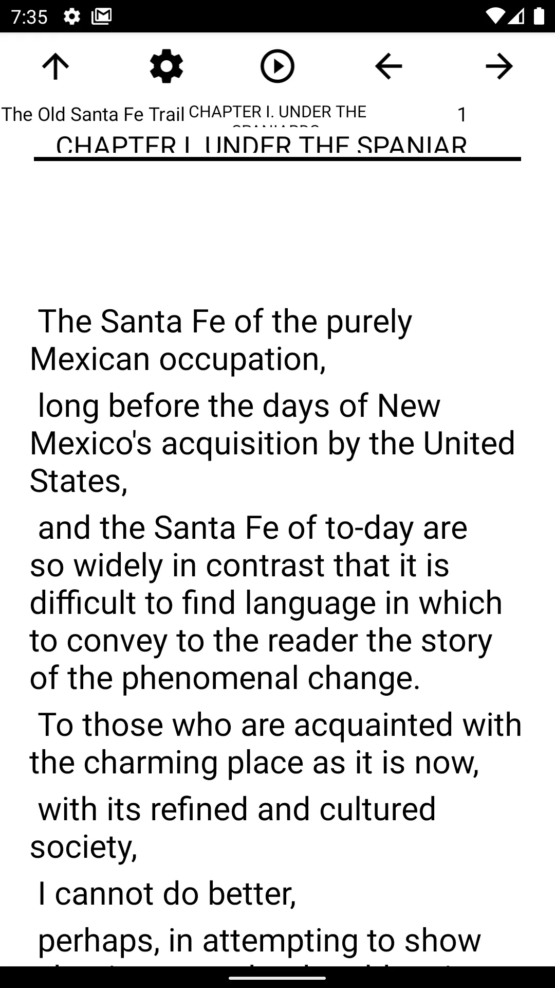 Book, The Old Santa Fe Trail | Indus Appstore | Screenshot