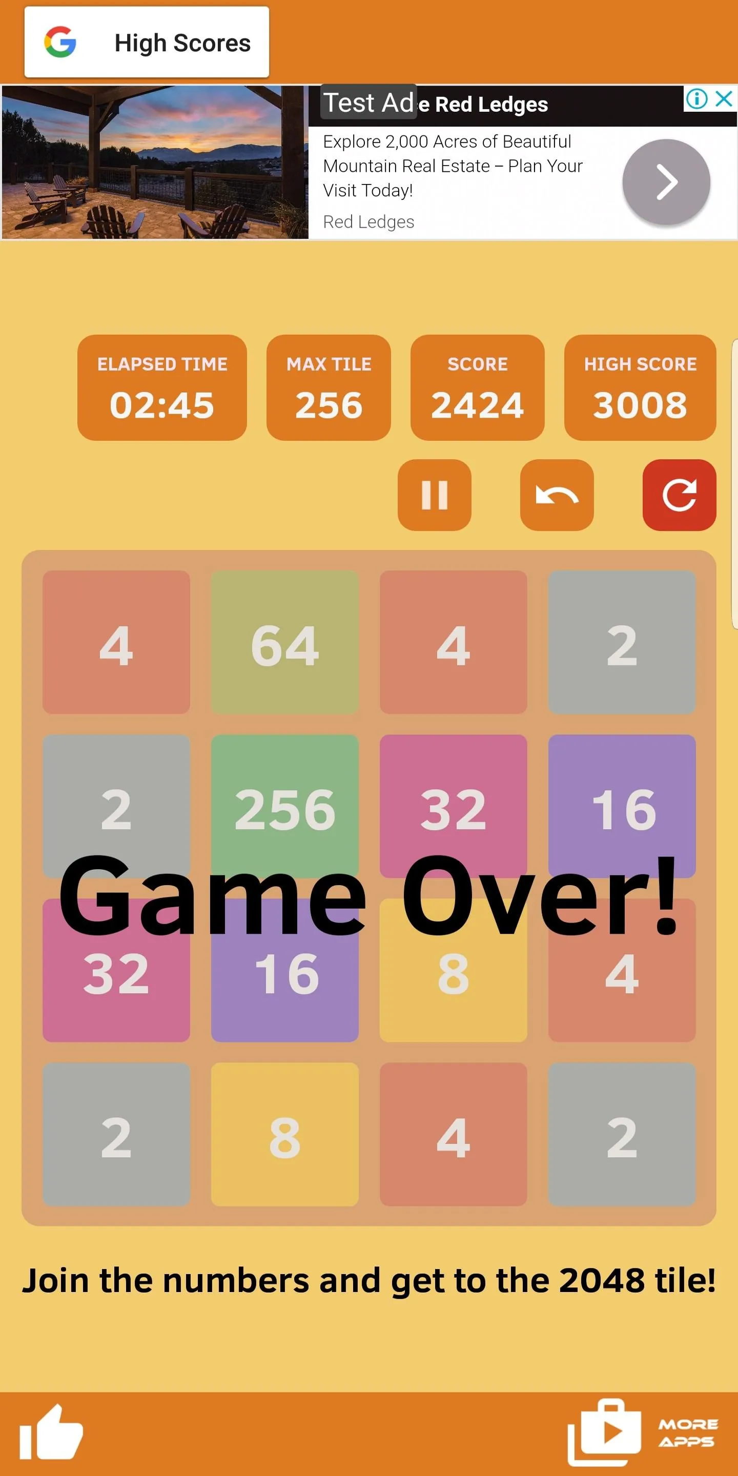 2048 With Leaderboard | Indus Appstore | Screenshot