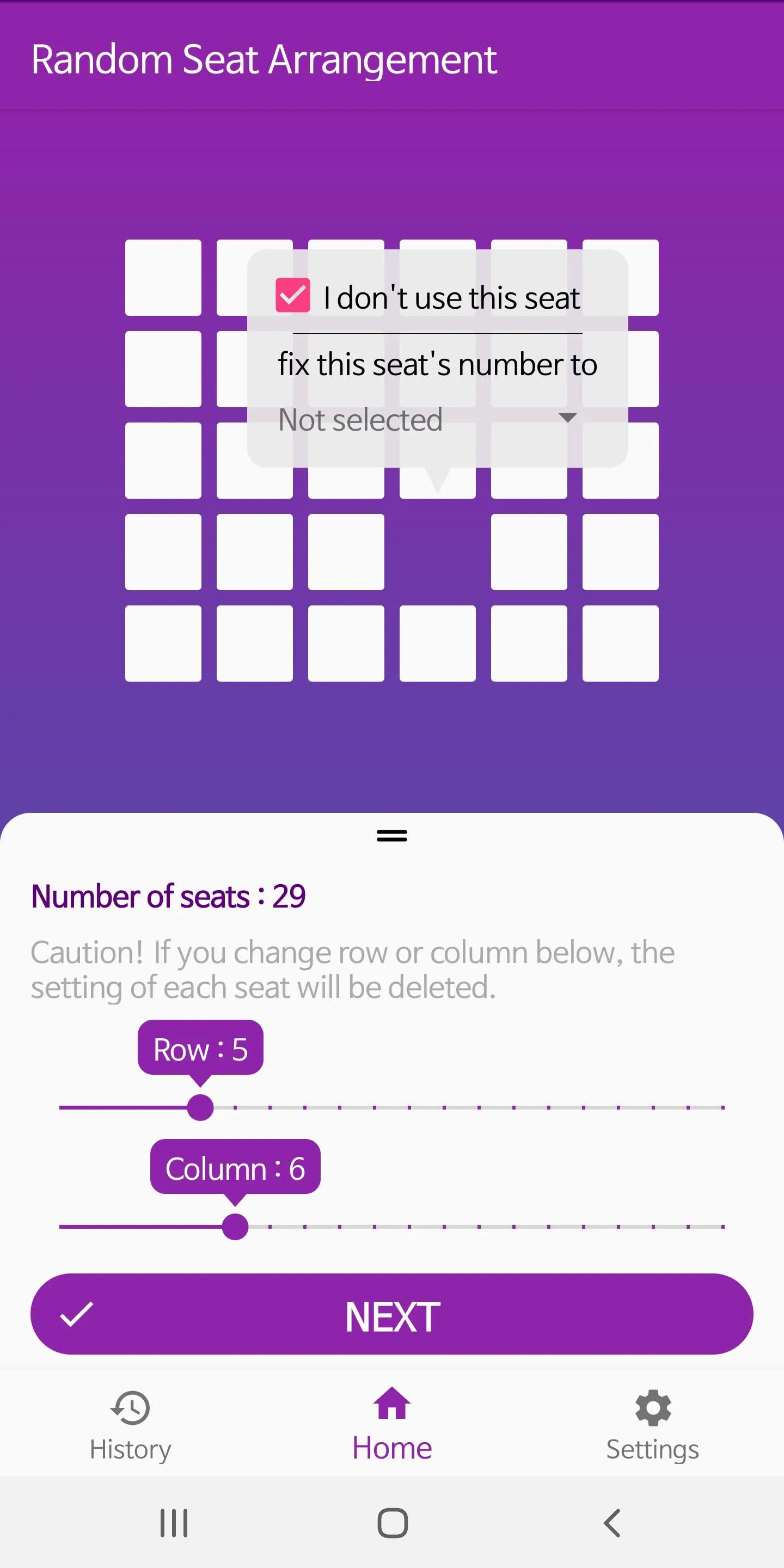 Random Seat Arrangement | Indus Appstore | Screenshot