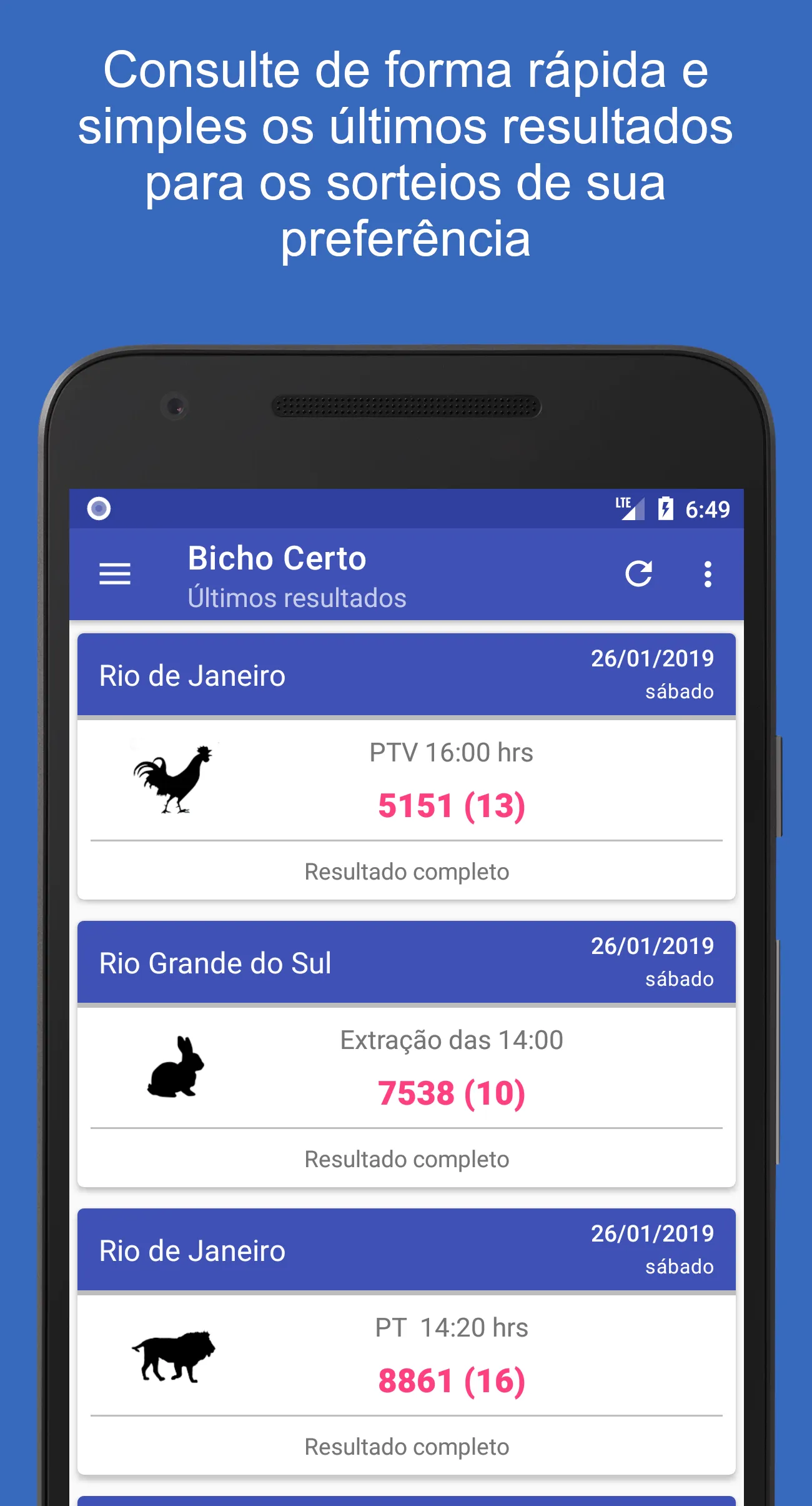 Bicho Certo - Resultados | Indus Appstore | Screenshot