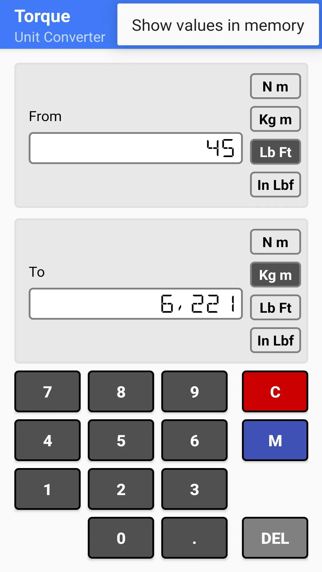 Torque Unit Converter | Indus Appstore | Screenshot