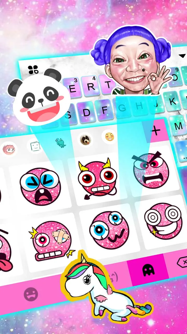 Galaxy Sparkle Keyboard Theme | Indus Appstore | Screenshot