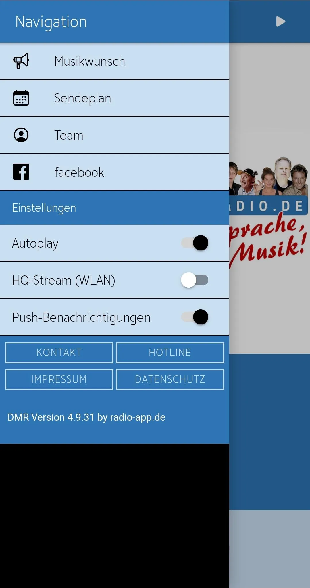 Deutsches Musik Radio (DMR) | Indus Appstore | Screenshot