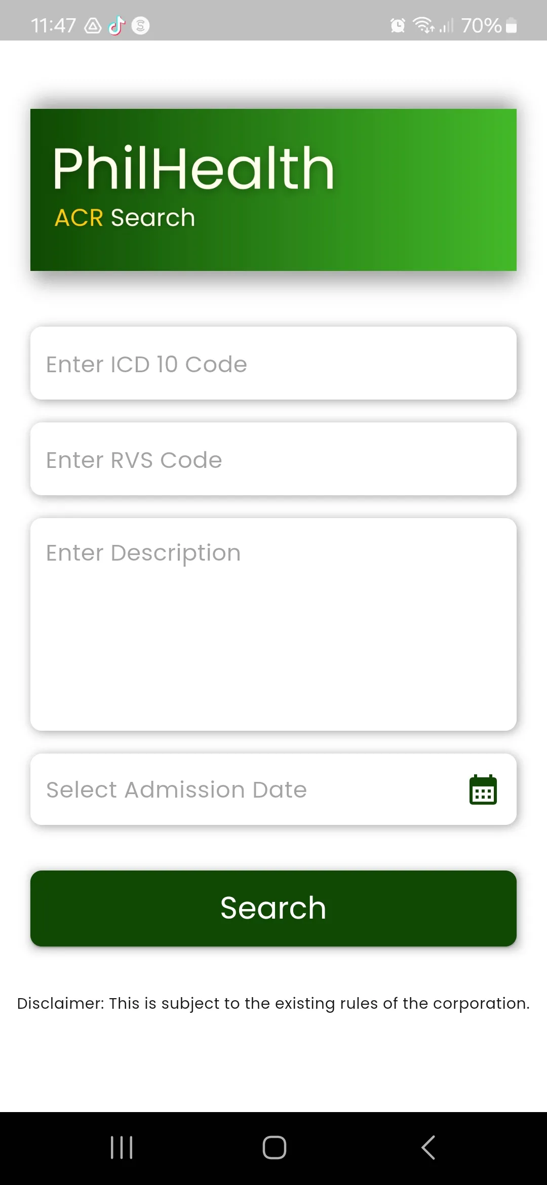 PhilHealth ACR Search | Indus Appstore | Screenshot