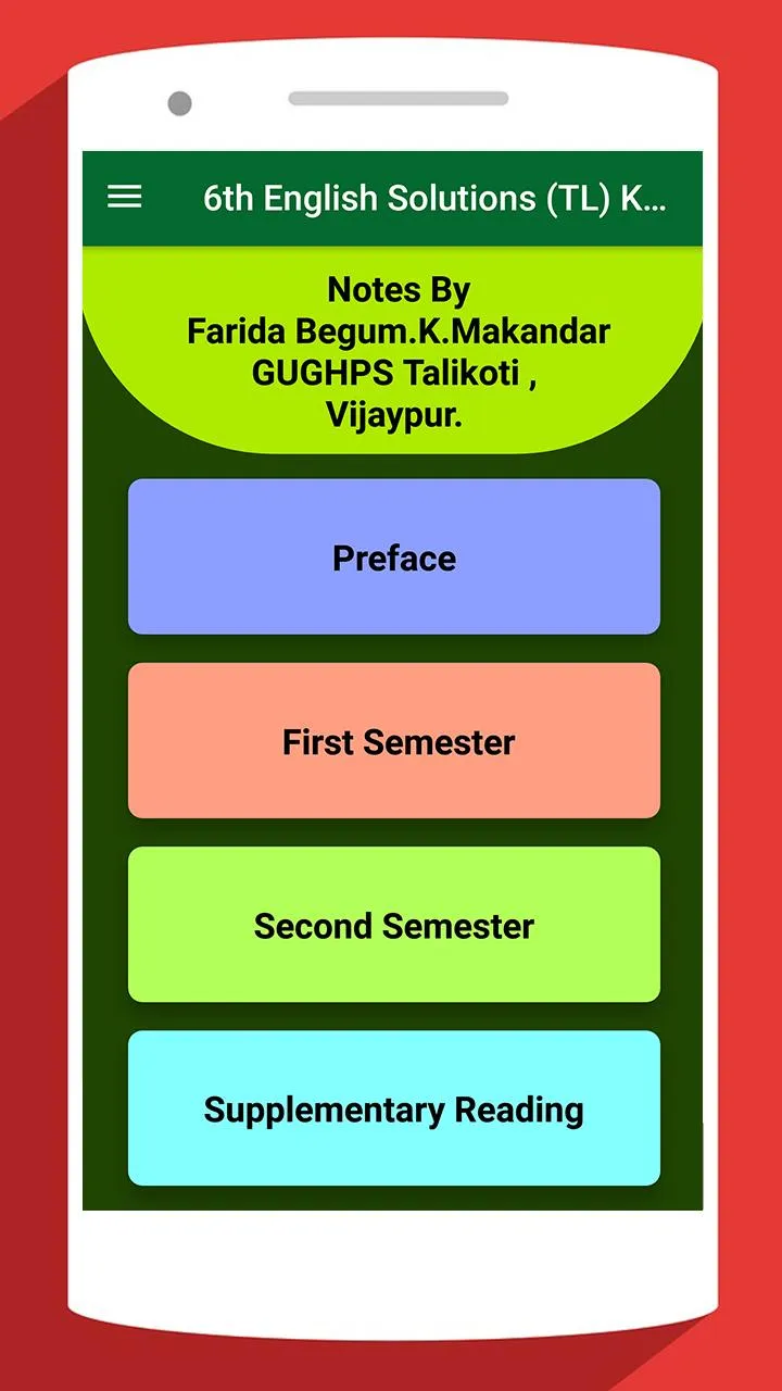 6th English Solutions (TL) Kar | Indus Appstore | Screenshot