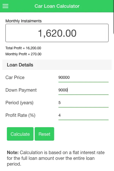 Car Loan Calculator | Indus Appstore | Screenshot