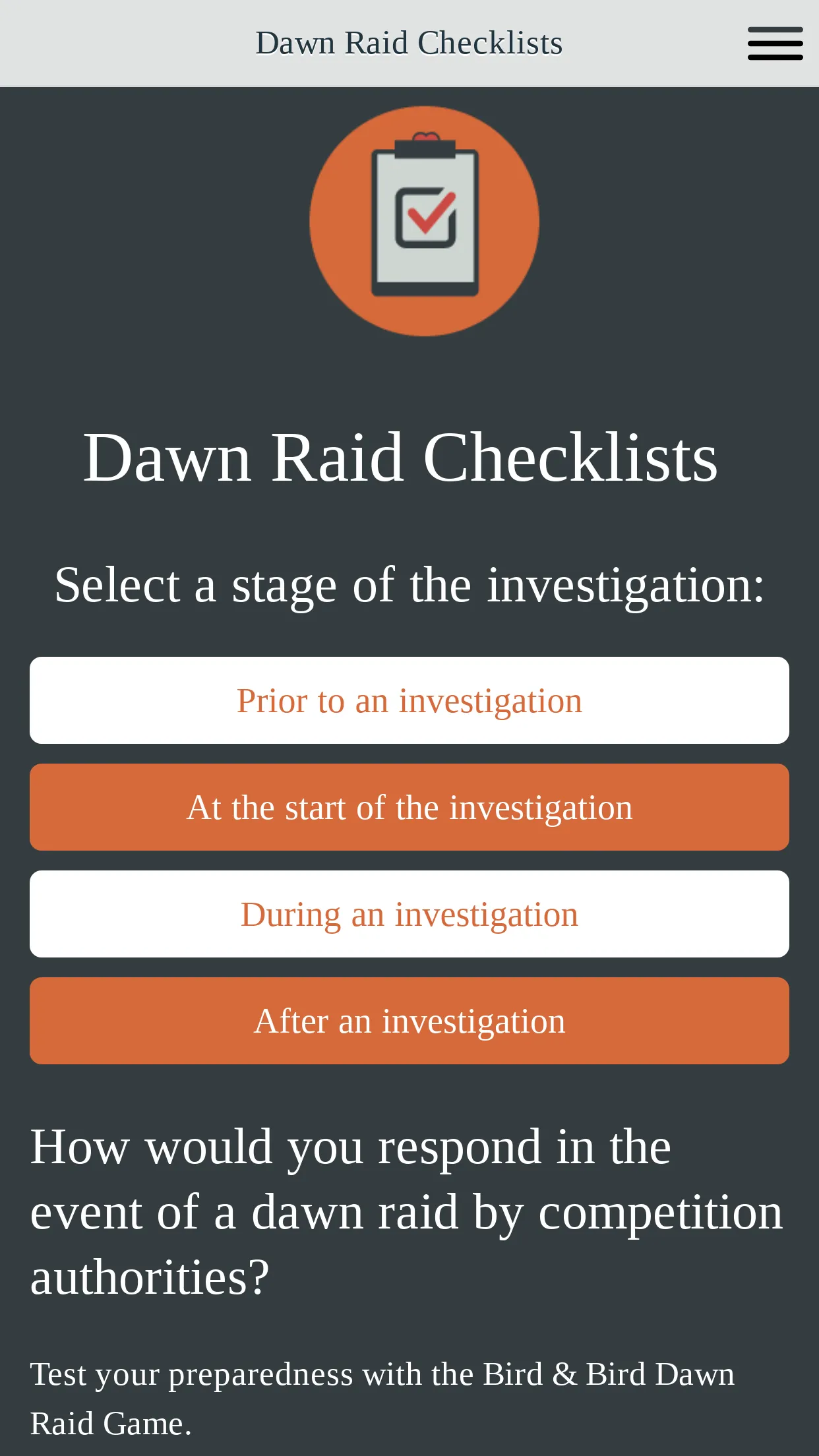 Bird&Bird Dawn Raid French | Indus Appstore | Screenshot