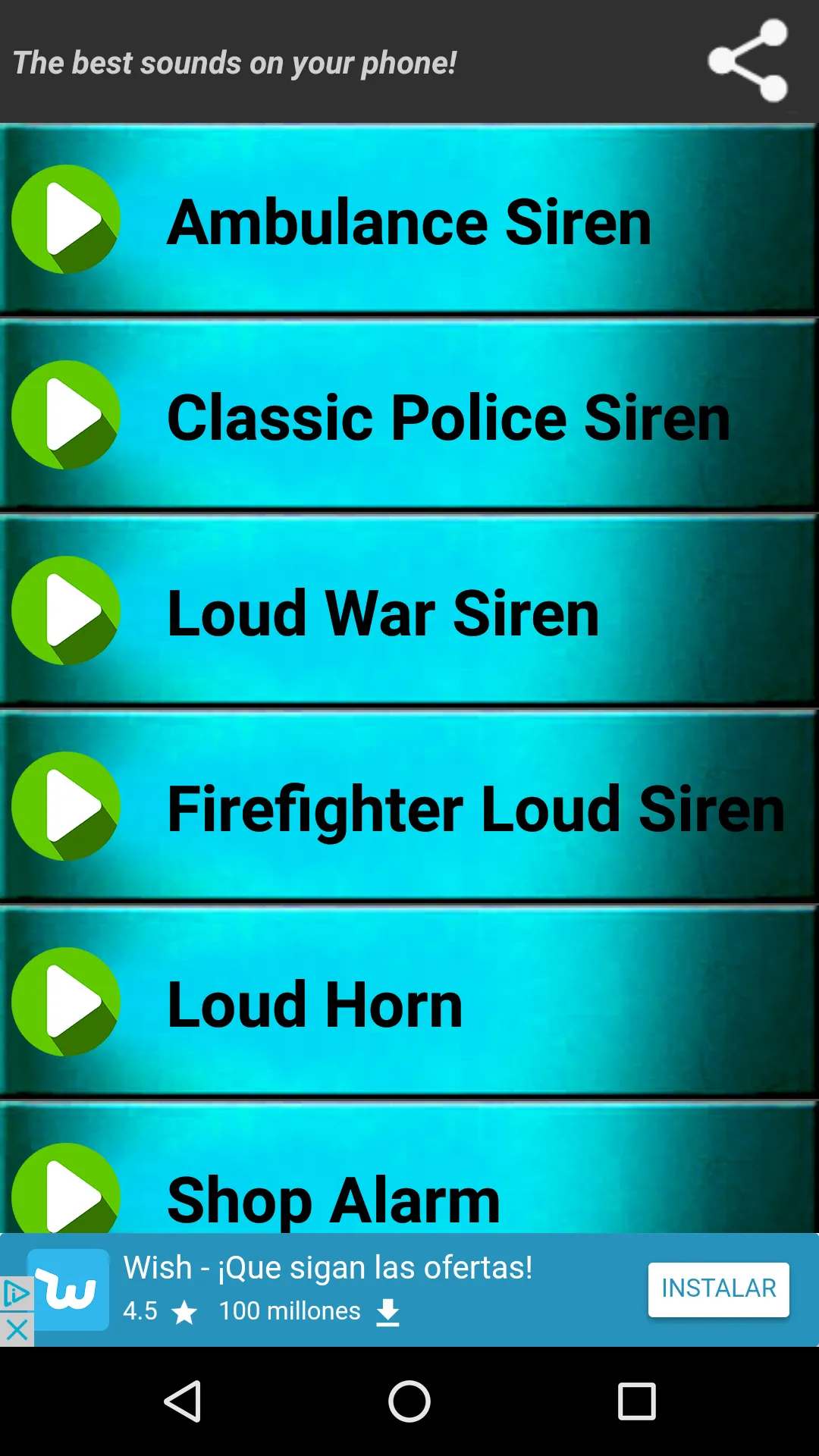 Loud Siren Ringtones Remix | Indus Appstore | Screenshot