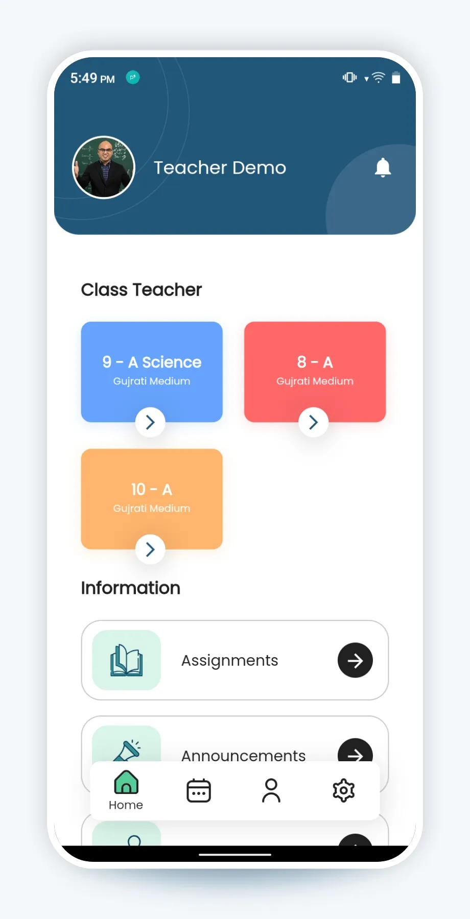 eSchool Teacher App | Indus Appstore | Screenshot