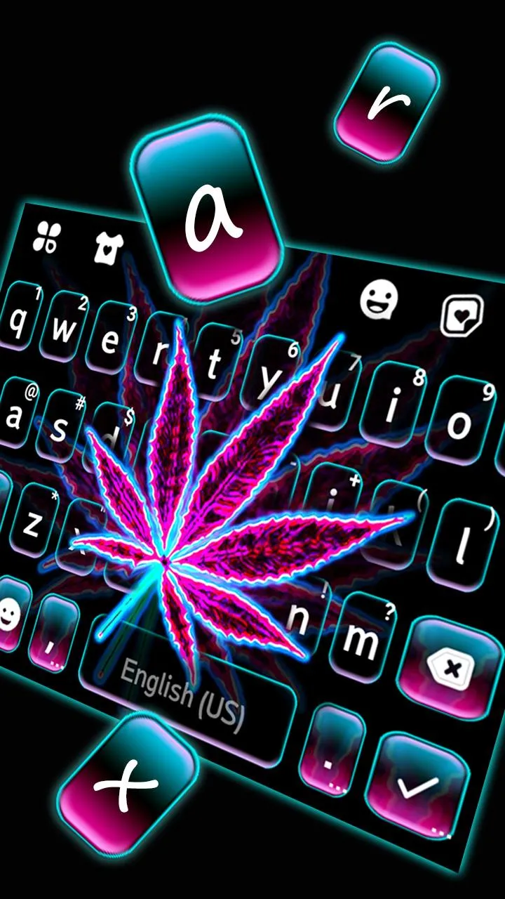 Pink Neon Weed Keyboard Backgr | Indus Appstore | Screenshot