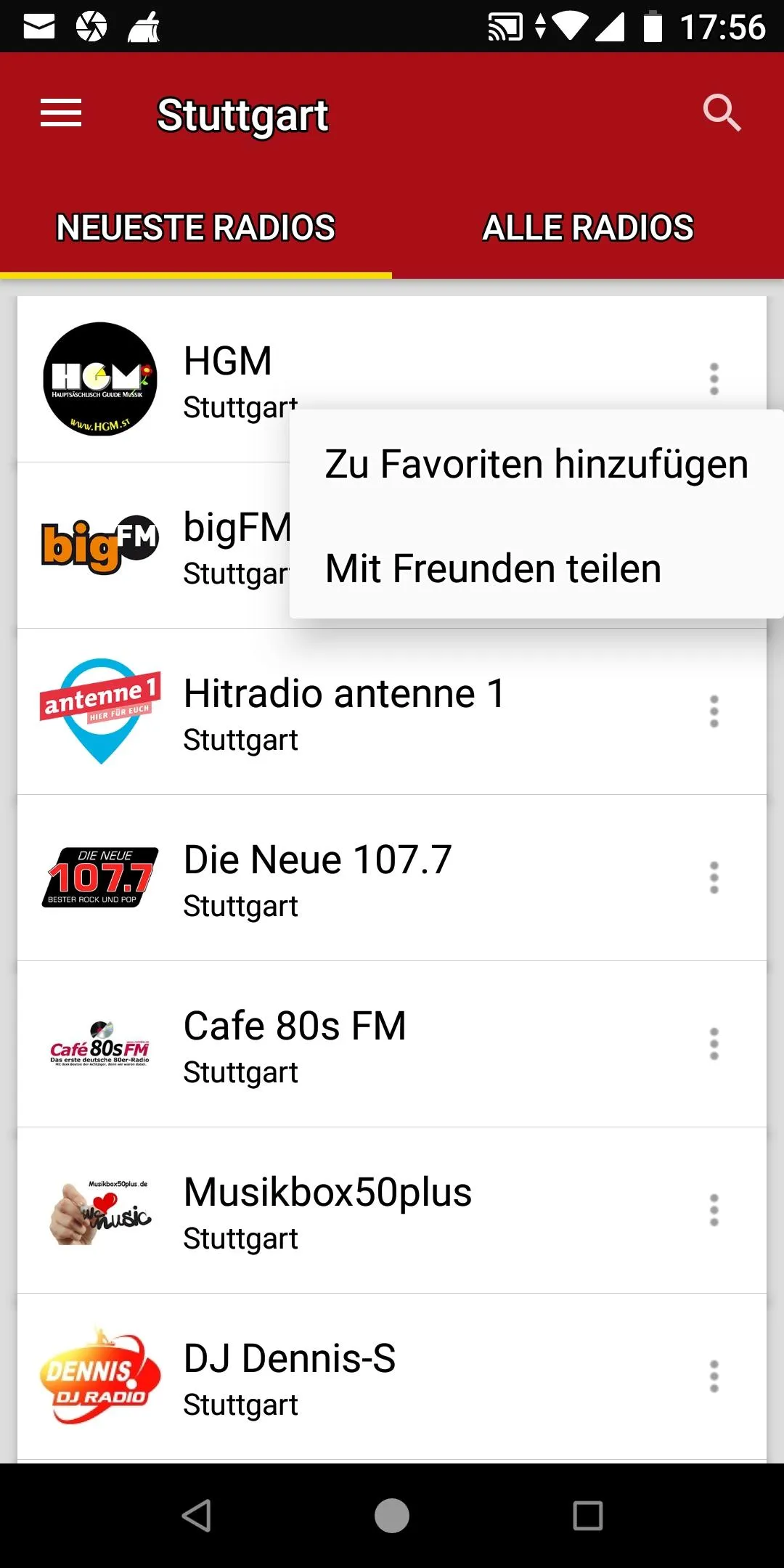 Radiosender aus Stuttgart | Indus Appstore | Screenshot