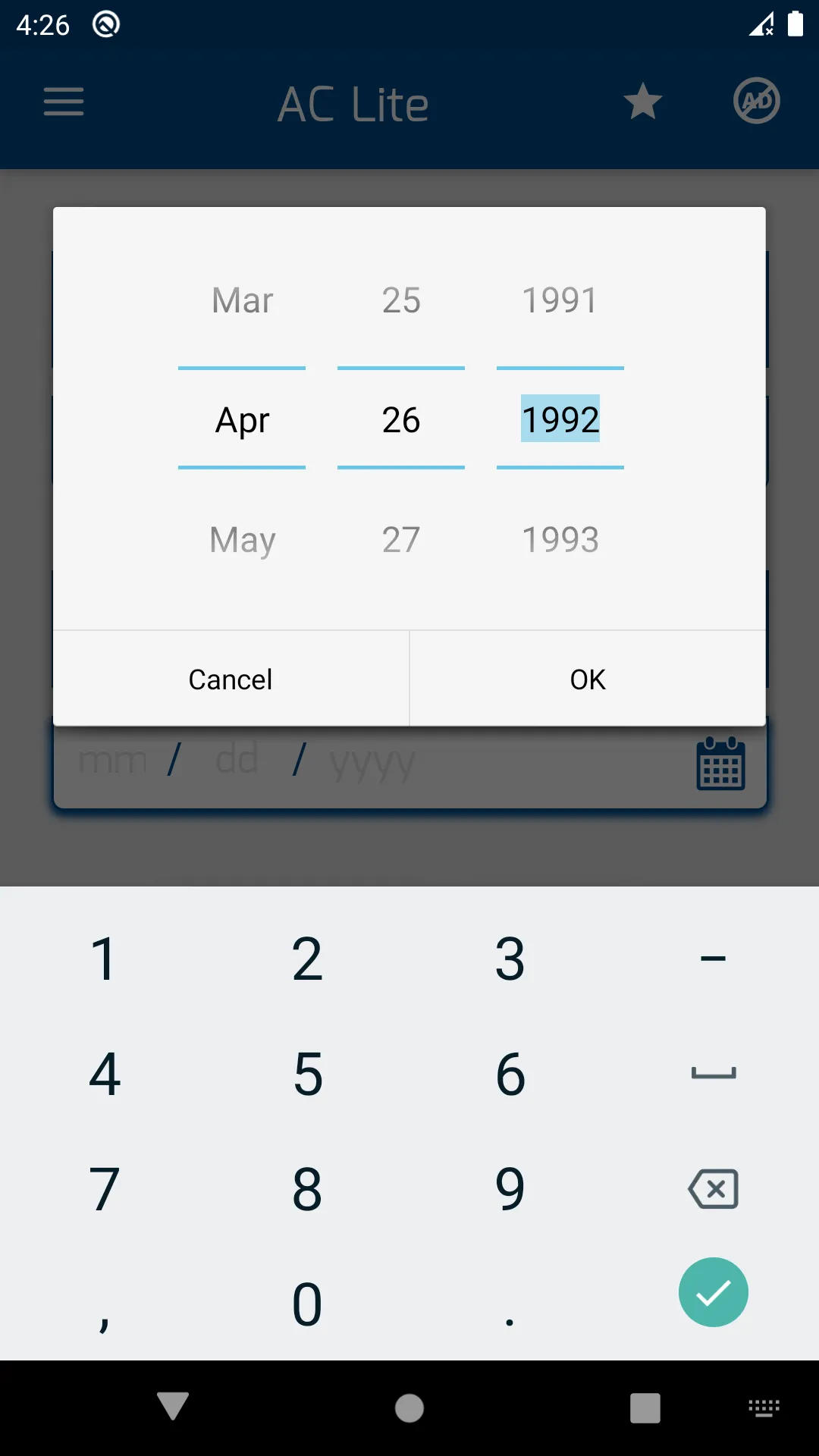 Age Calculator Lite | Indus Appstore | Screenshot