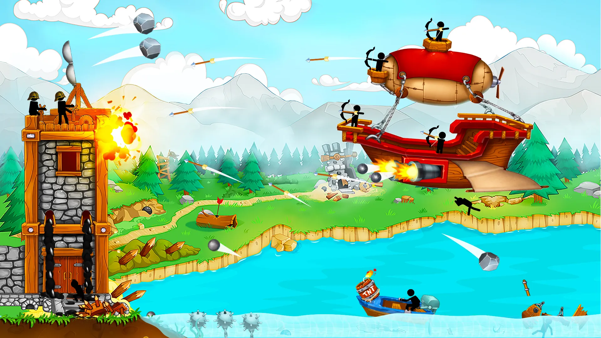 The Catapult: Stickman Pirates | Indus Appstore | Screenshot