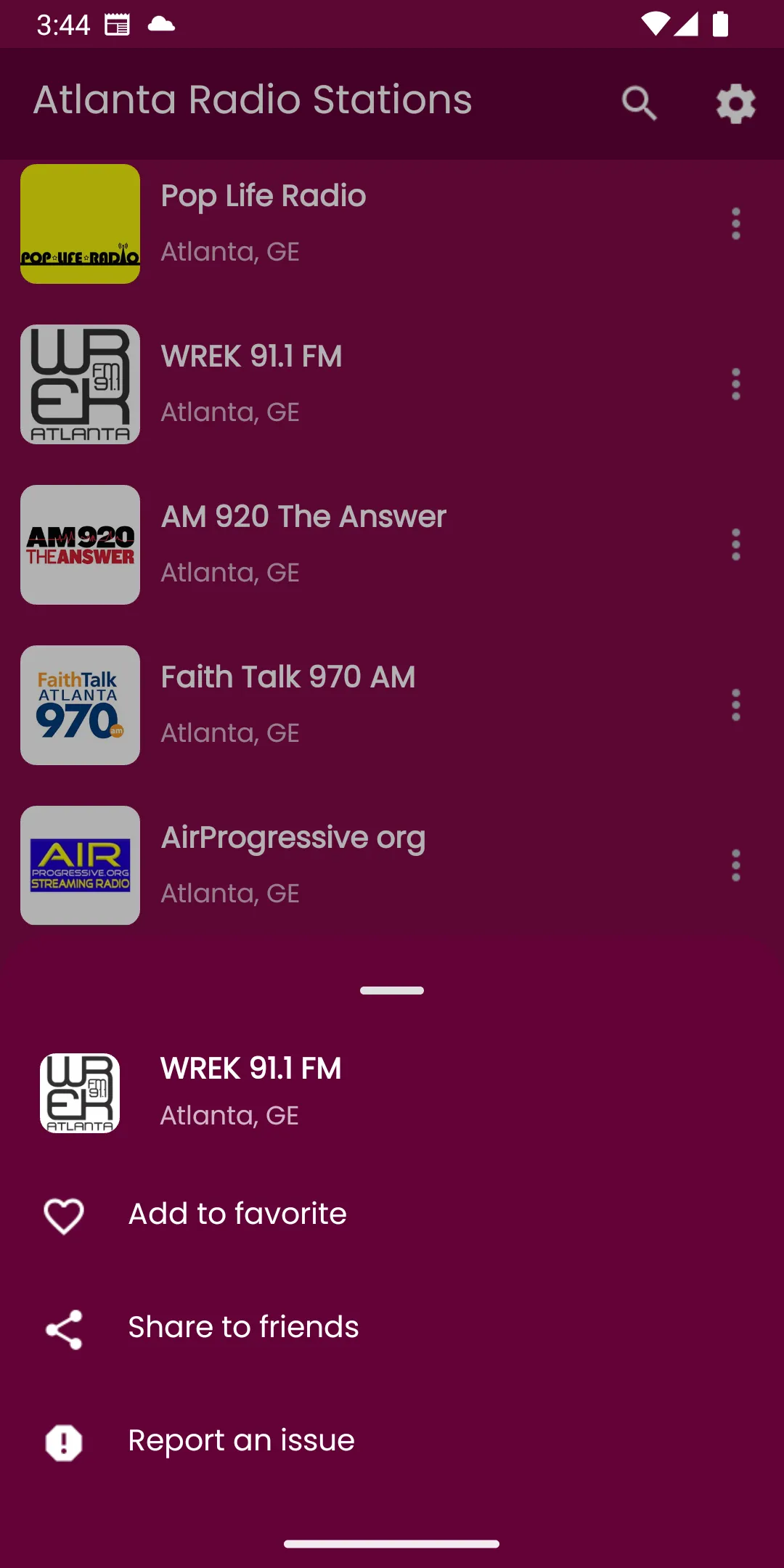 Atlanta Radio Stations | Indus Appstore | Screenshot