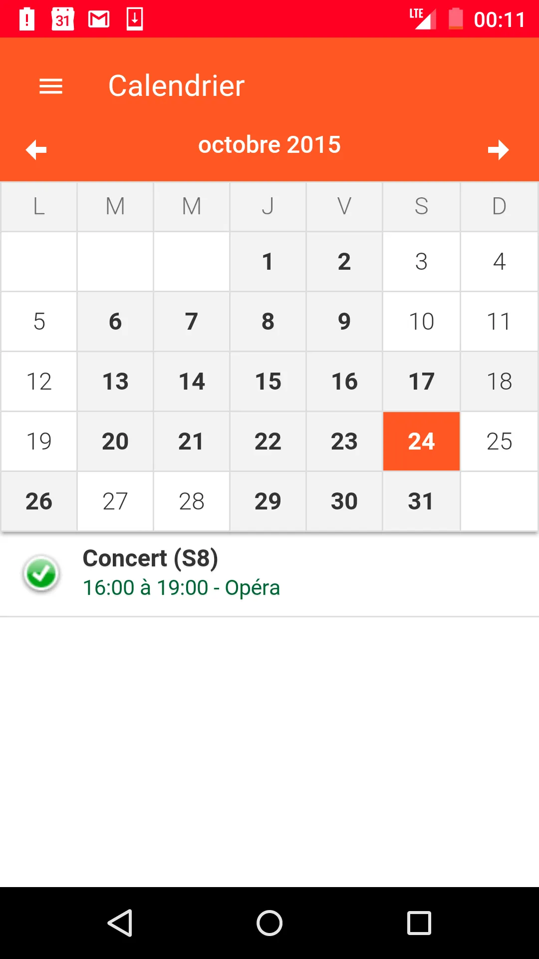 Planning d'orchestre | Indus Appstore | Screenshot