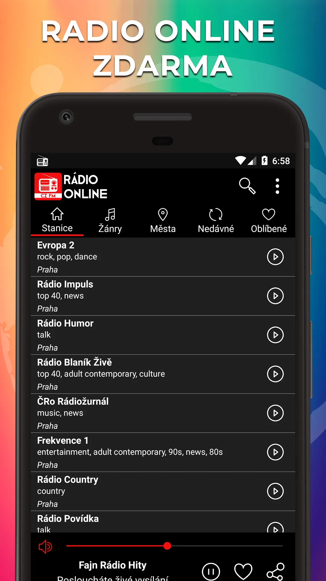 Rádio Online Česká: Live Radio | Indus Appstore | Screenshot