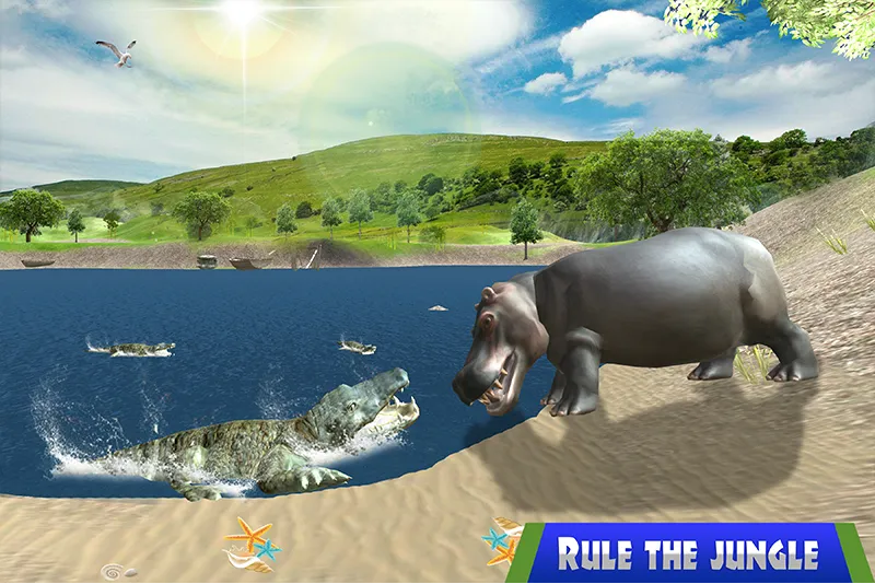 Wild Hippo Beach Simulator | Indus Appstore | Screenshot