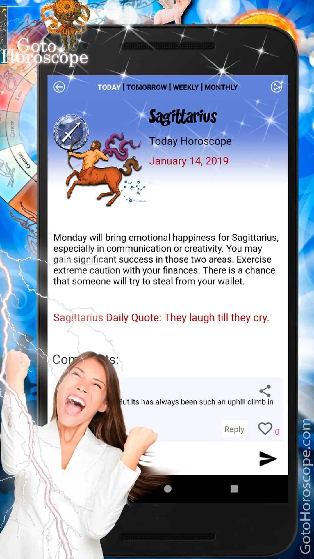 Sagittarius Daily Horoscope | Indus Appstore | Screenshot