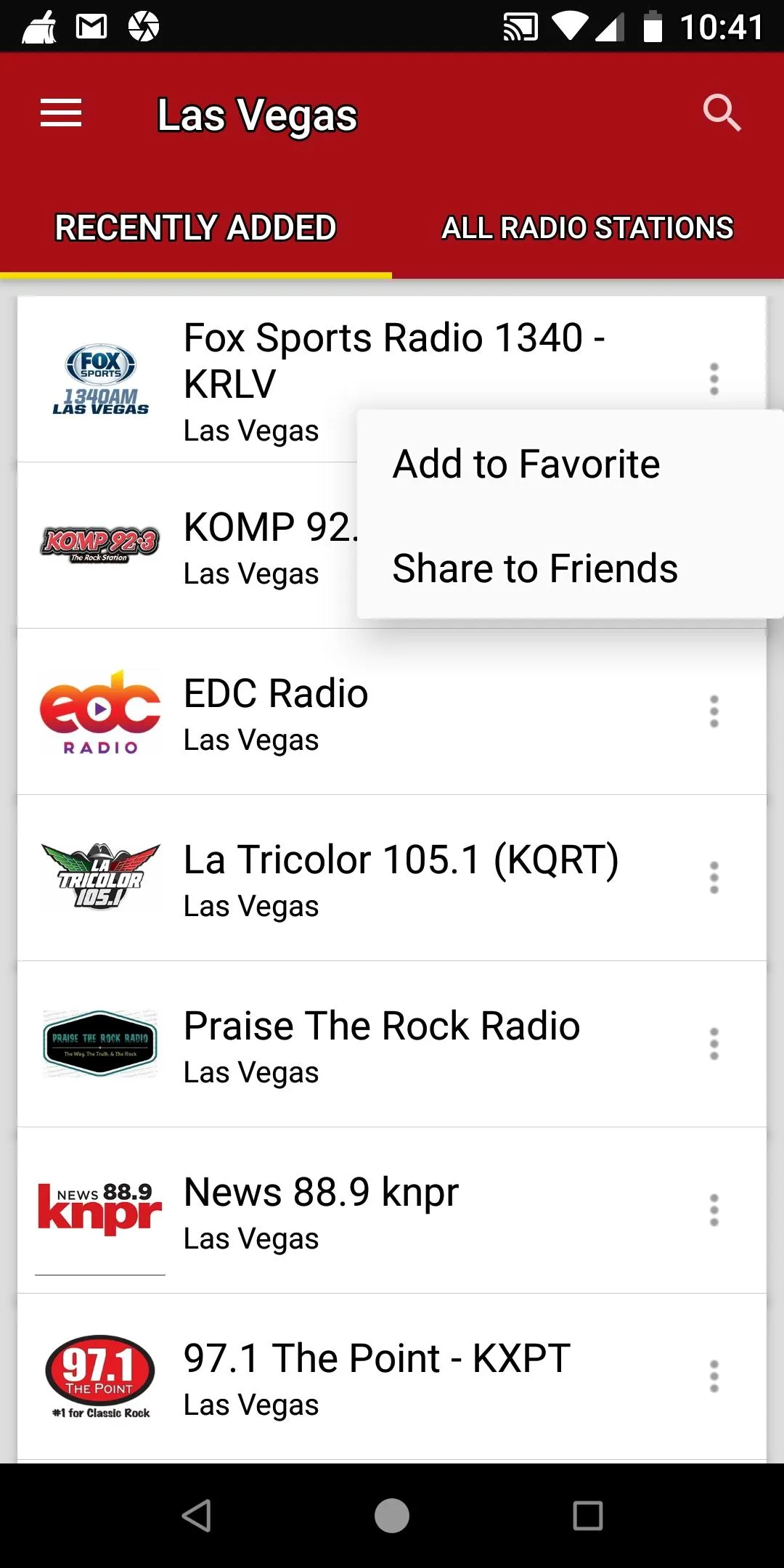 Las Vegas Radio Stations | Indus Appstore | Screenshot