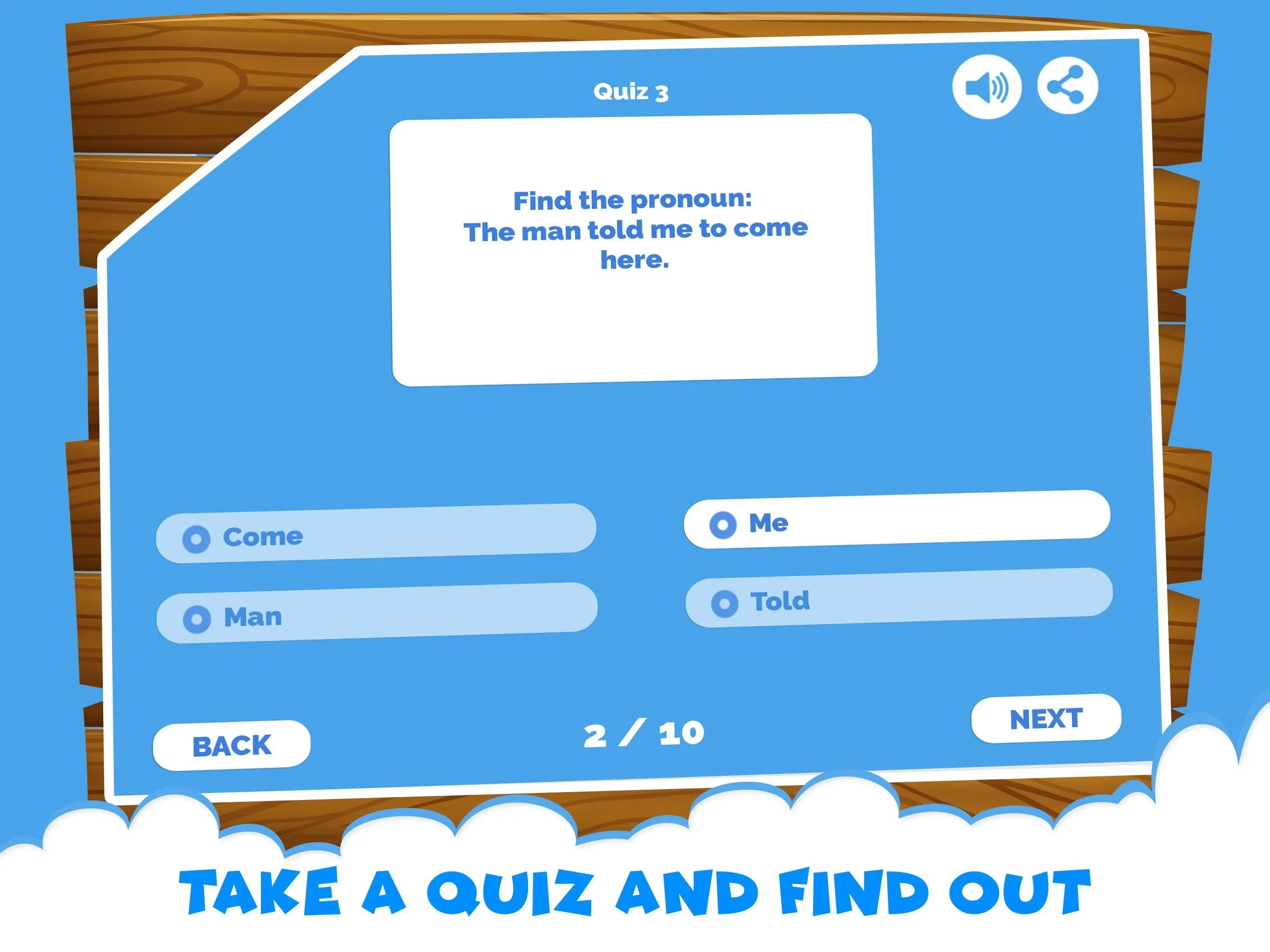 English Grammar Pronouns Quiz | Indus Appstore | Screenshot