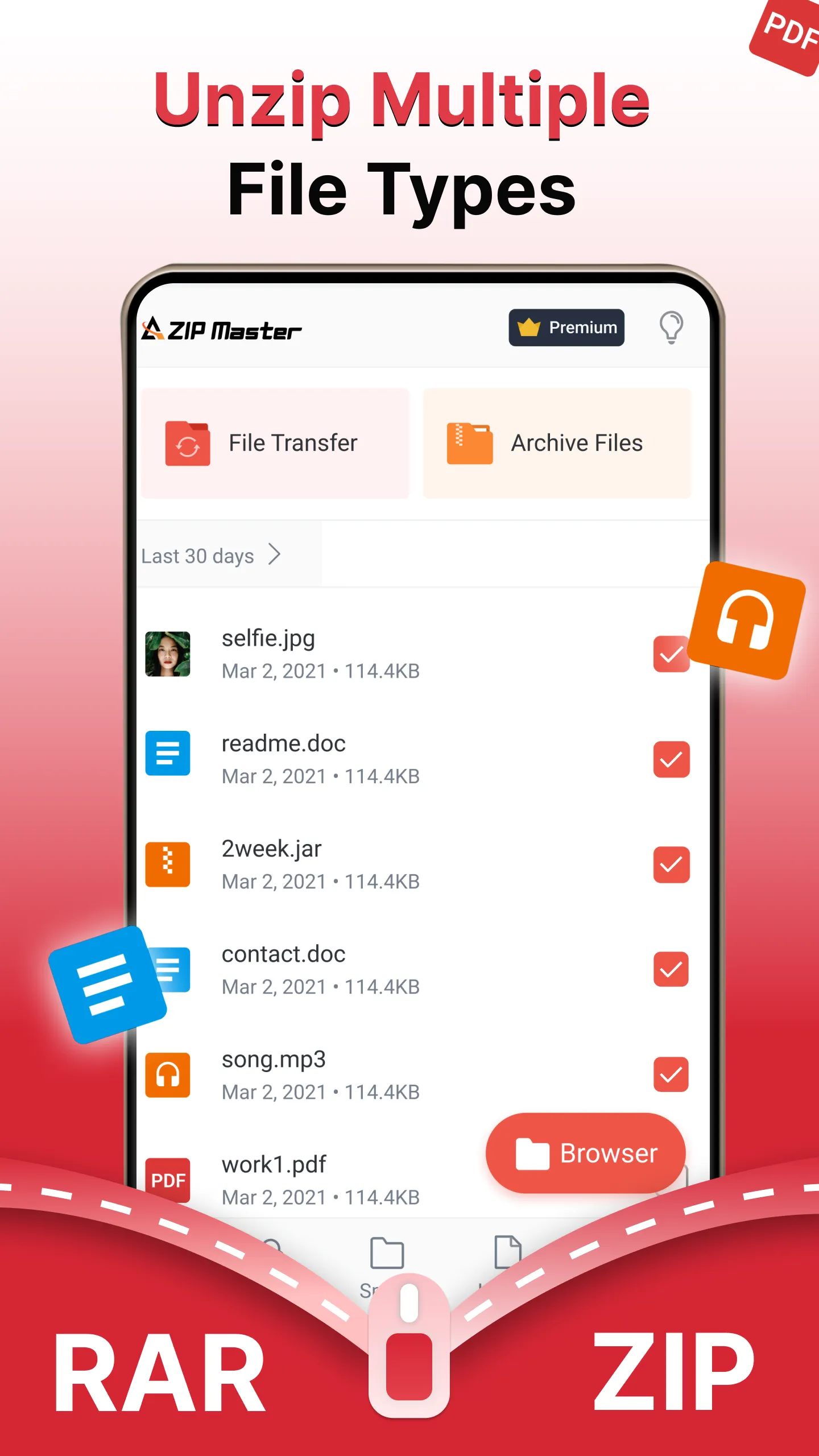 AZIP Lite: ZIP / RAR, Unzip | Indus Appstore | Screenshot